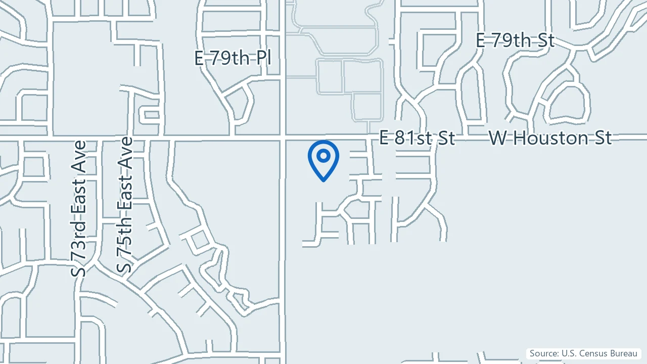 Map showing Memorial Pain Clinic in Tulsa, Oklahoma