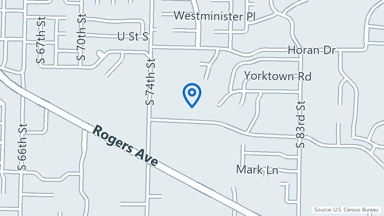 Map showing Mercy Clinic Behavioral Health in Fort Smith, Arkansas