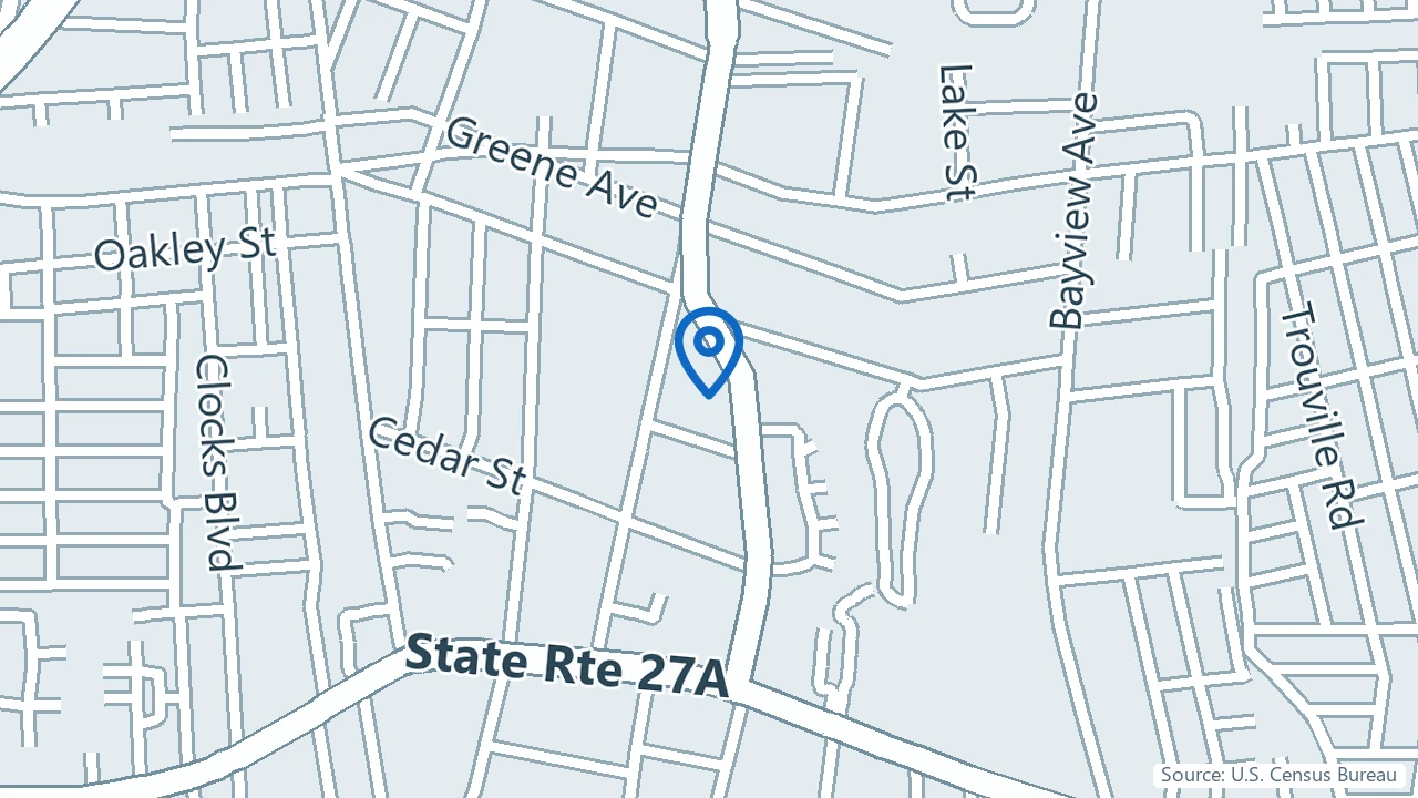 Map showing Psychvisit in Amityville, New York