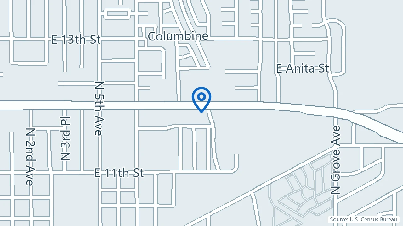 Map showing Klarity Clinic in Upland, California