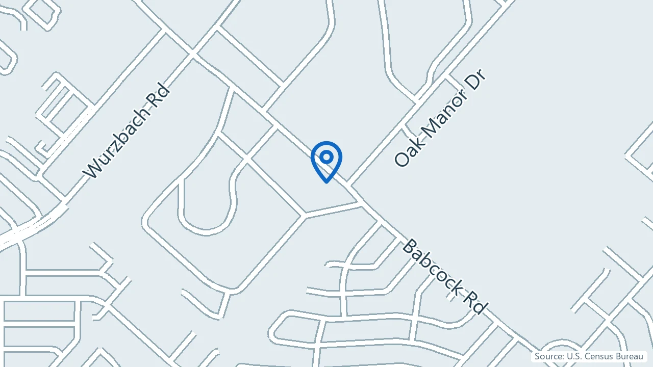 Map showing Renew Health Center in San Antonio, Texas