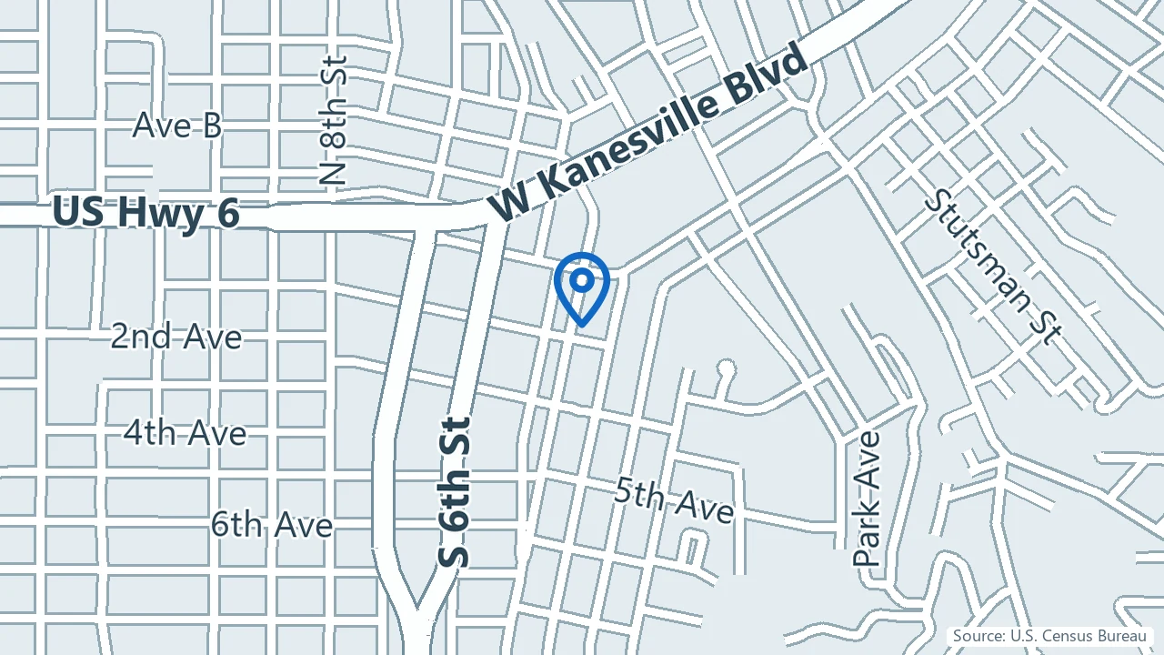 Map showing VEN Healthcare in Council Bluffs, Iowa