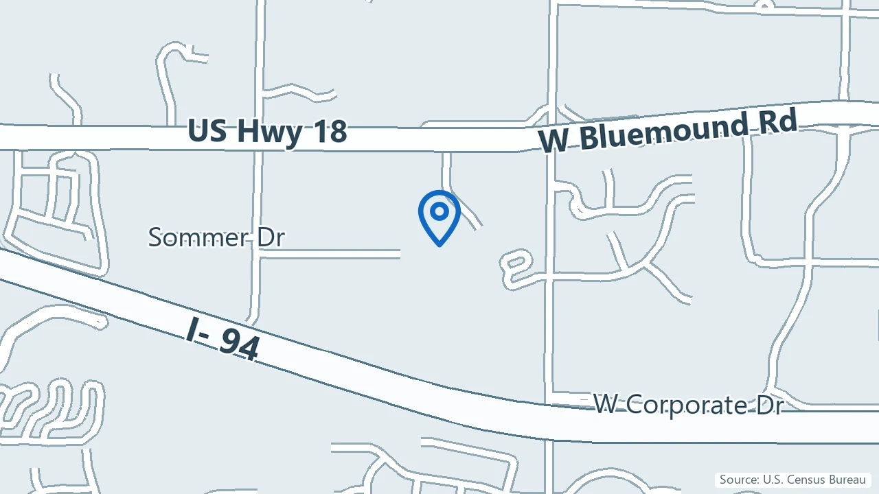 Map showing Reset Restore MD Ketamine Therapy Center in Brookfield, Wisconsin
