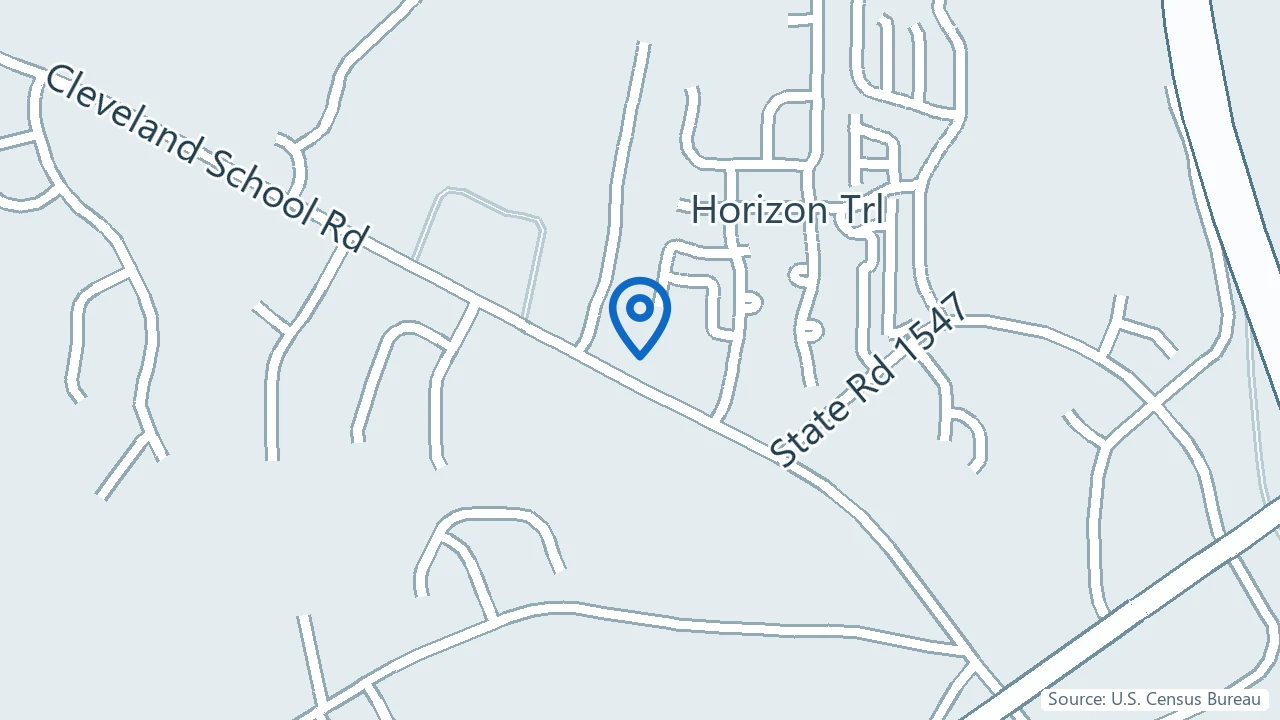 Map showing Garden Path Ketamine in Garner, North Carolina