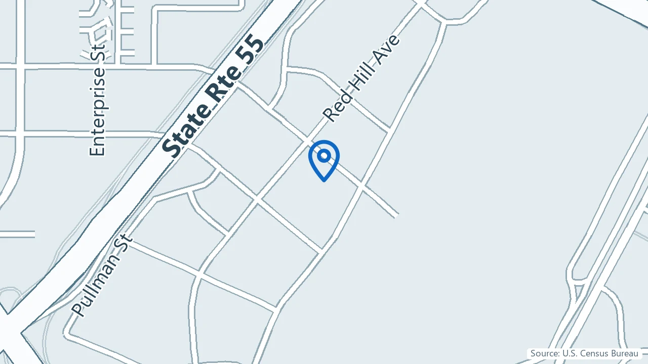 Map showing BrainHealth Solutions in Costa Mesa, California