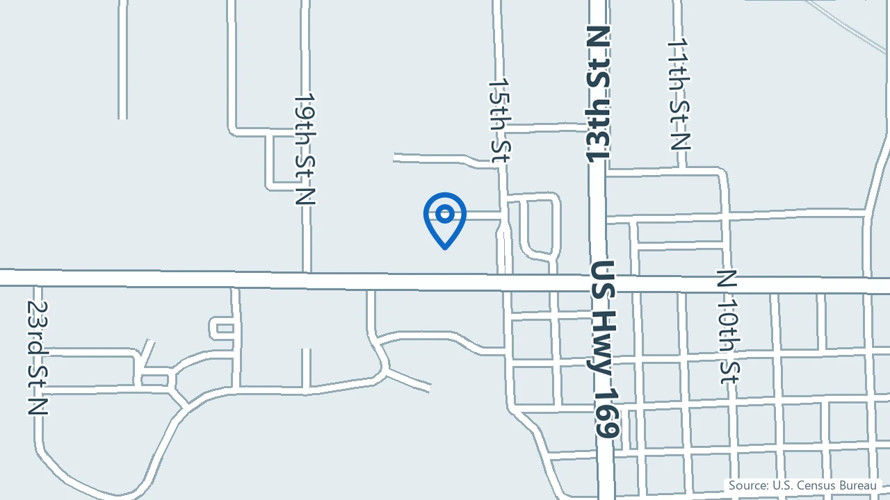 Map showing HCMH Mental Health & Wellness Center in Humboldt, Iowa