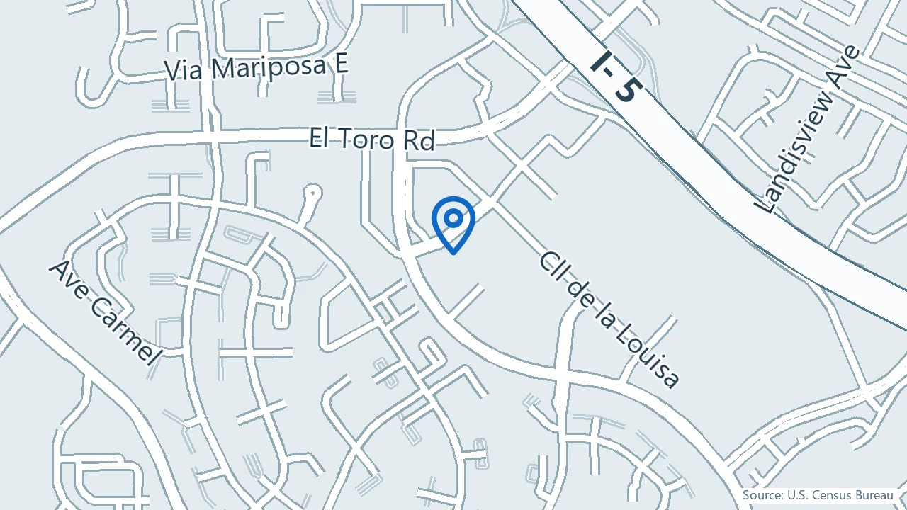 Map showing Inland Psychiatric Medical Group in Laguna Hills, California