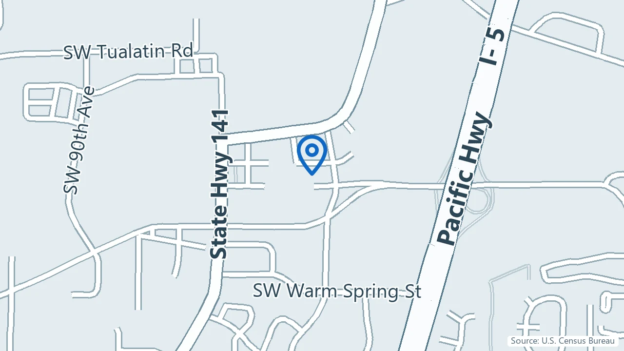 Map showing NW Ketamine Infusion in Tualatin, Oregon
