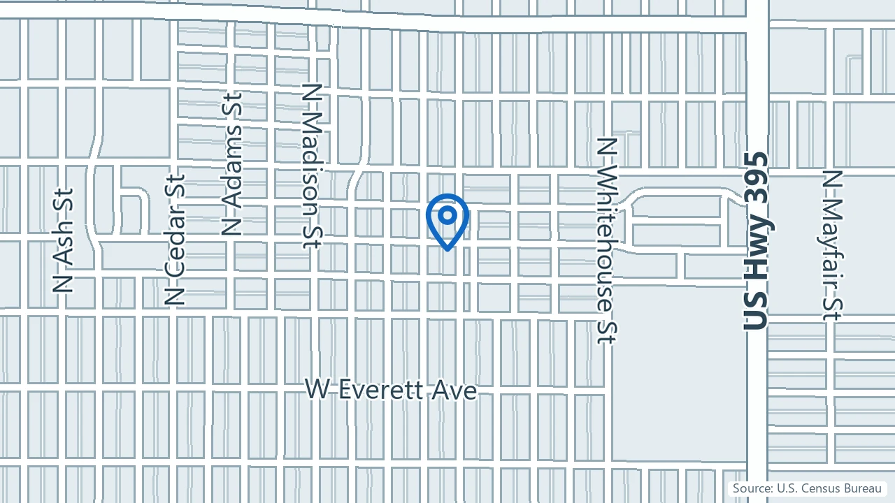 Map showing Goodwin Health Cafe in Spokane, Washington