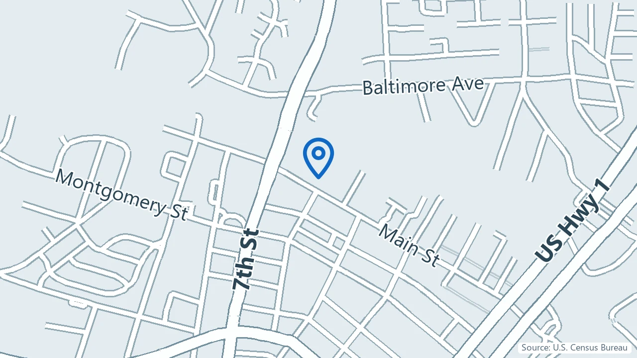 Map showing Ketamine Health & Restoration in Laurel, Maryland