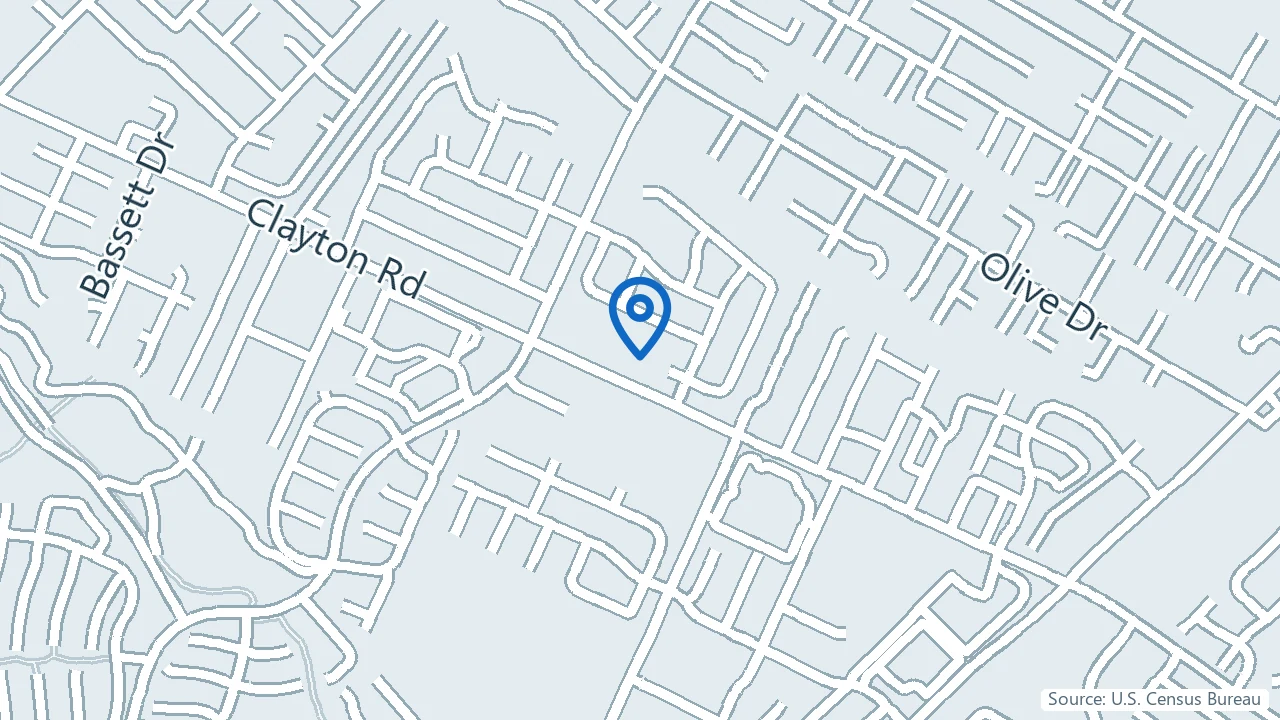 Map showing VividLife Ketamine Clinic in Concord, California