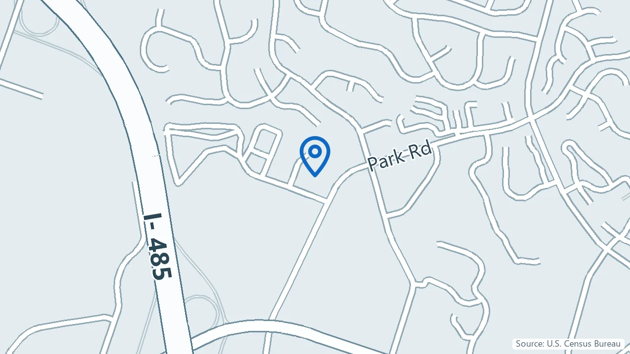 Map showing Pediatric and Family Behavioral Health in Charlotte, North Carolina