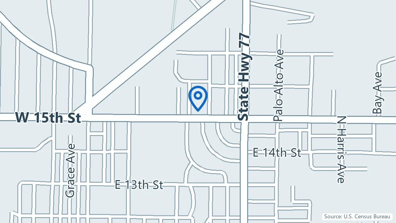 Map showing Life Management Center in Panama City, Florida