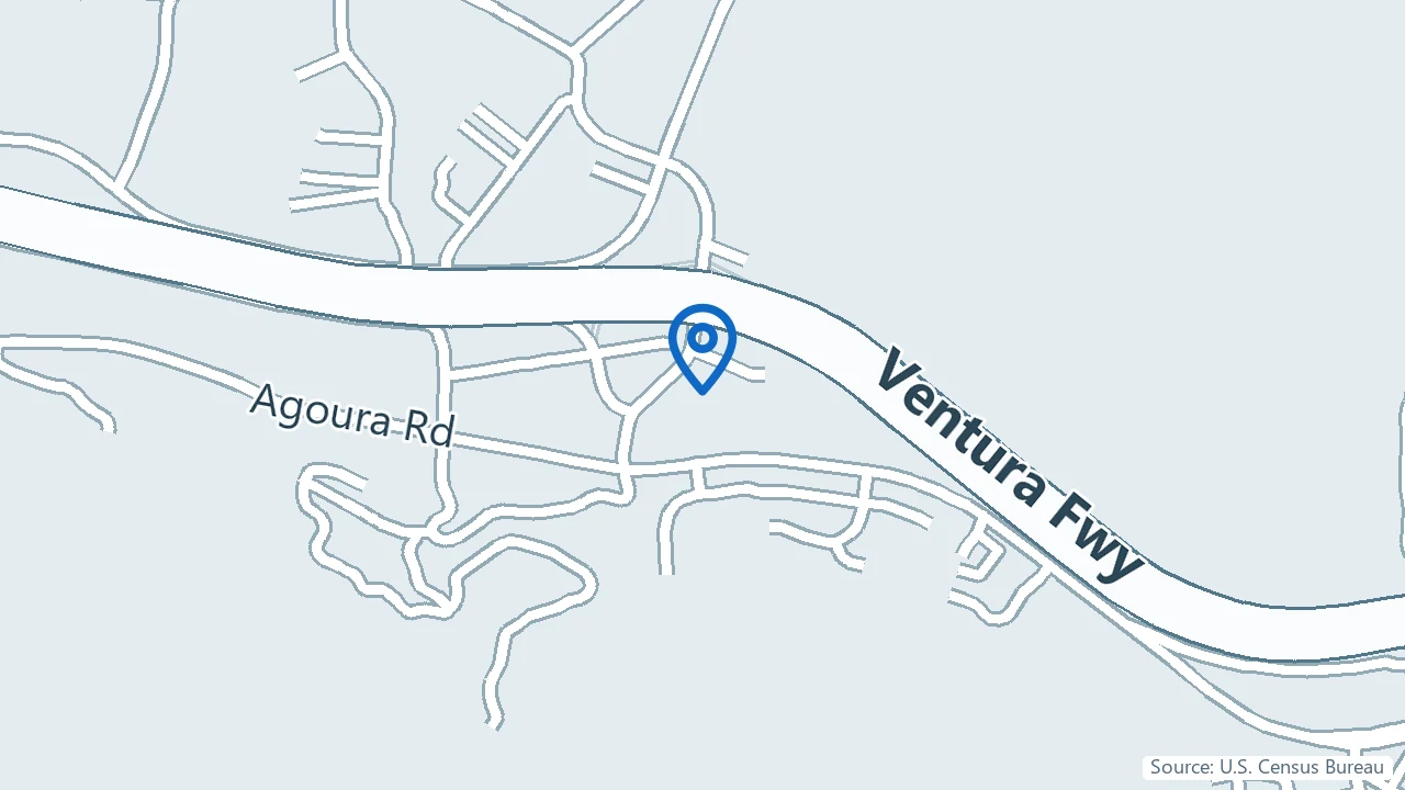Map showing BNI Clinics in Agoura Hills, California