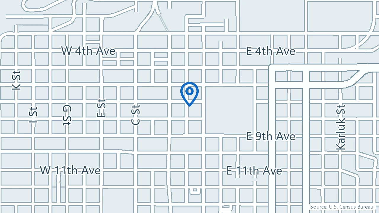Map showing Insight AK in Anchorage, Alaska