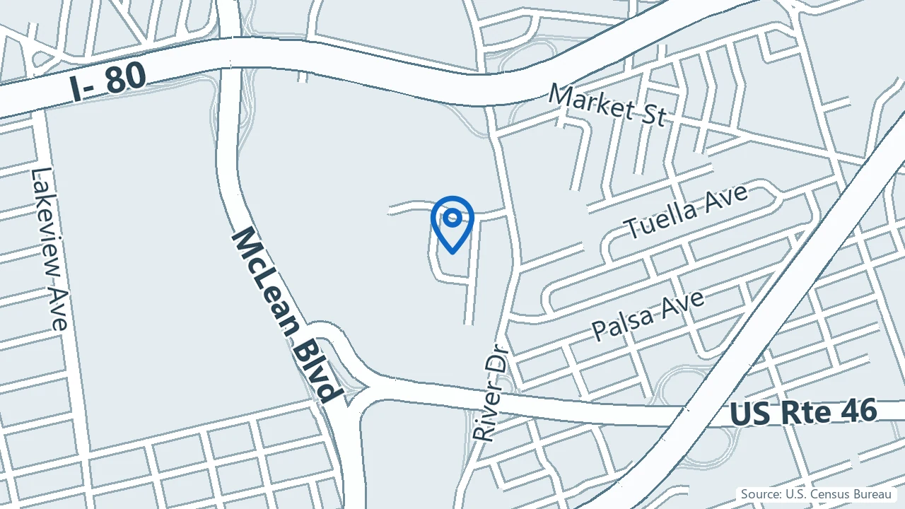 Map showing Hamilton Behavioral in Elmwood Park, New Jersey