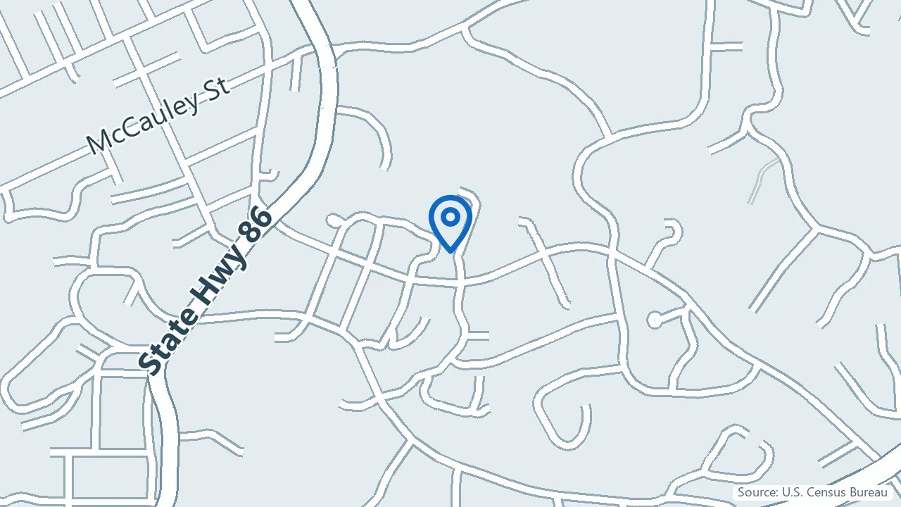 Map showing UNC Interventional Psychiatry Clinic in Chapel Hill, North Carolina