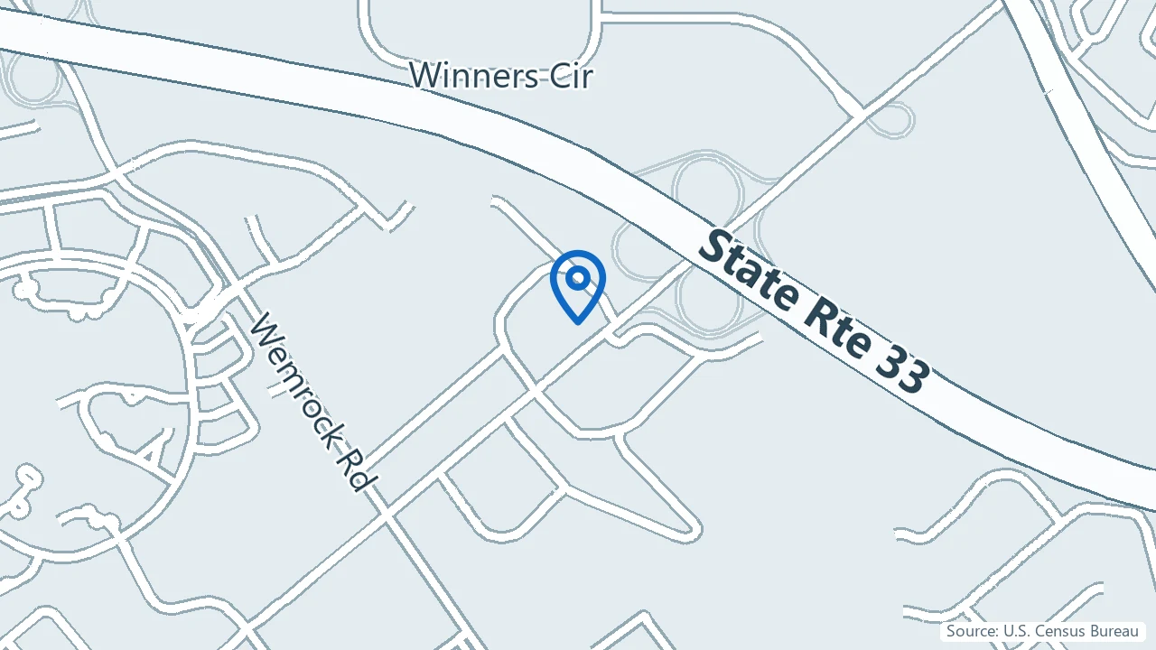 Map showing Oasis Mental Health Centers in Freehold, New Jersey