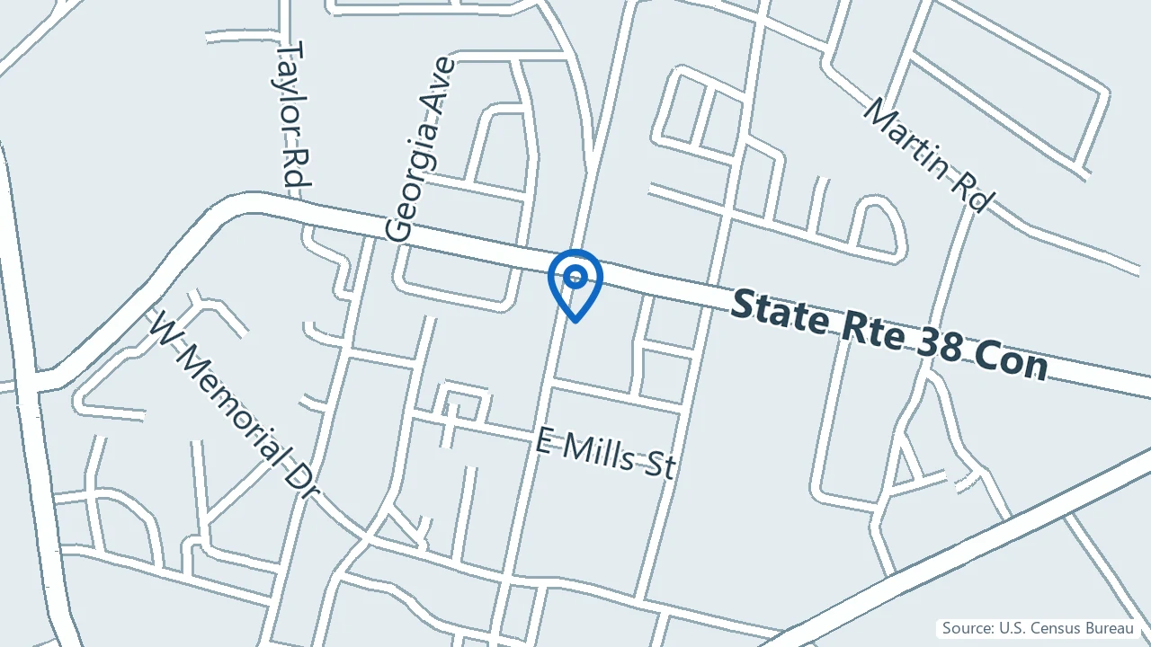 Map showing Horizon Behavioral Health in Hinesville, Georgia