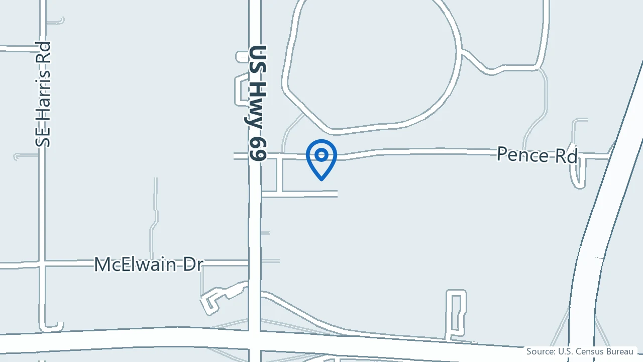 Map showing Family Guidance Center in Cameron, Missouri