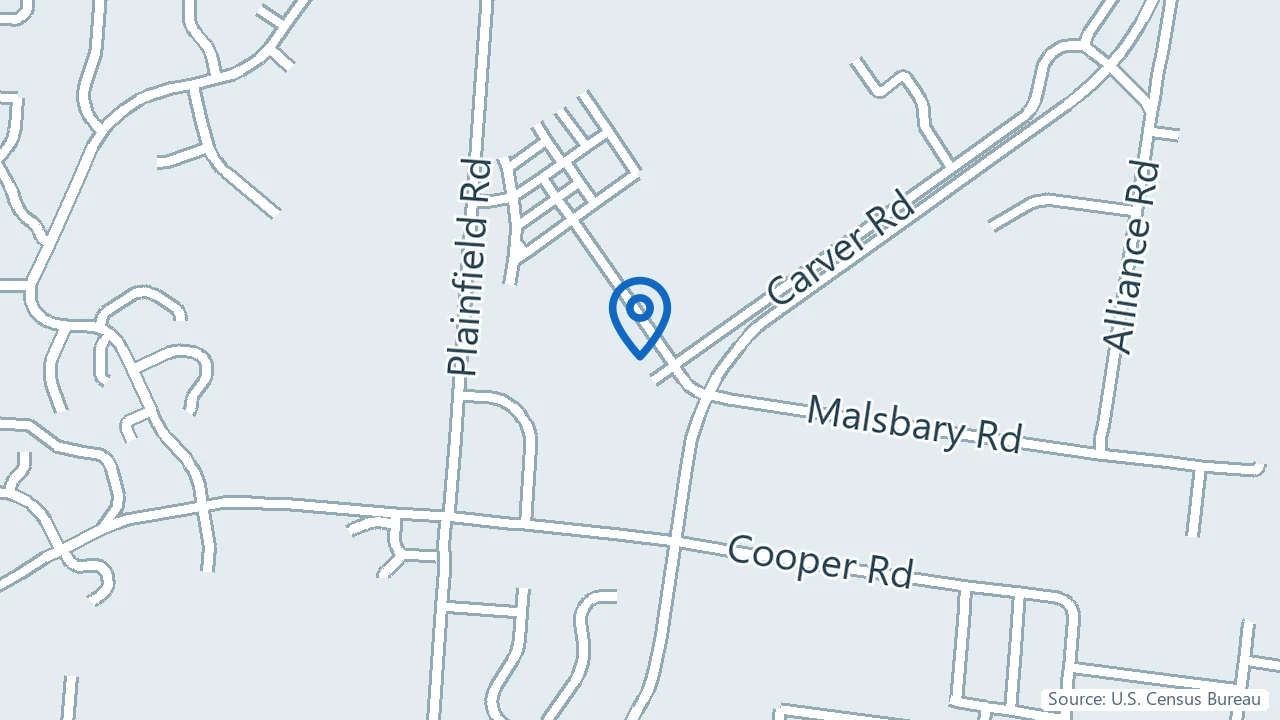 Map showing Melvin S. Gale, M.D. & Associates in Blue Ash, Ohio