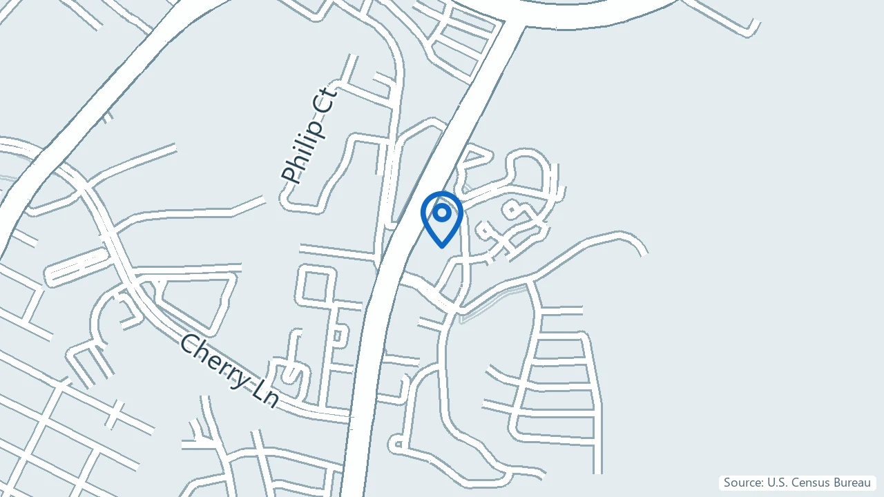 Map showing Blue Sky Mental Health Clinic in Laurel, Maryland