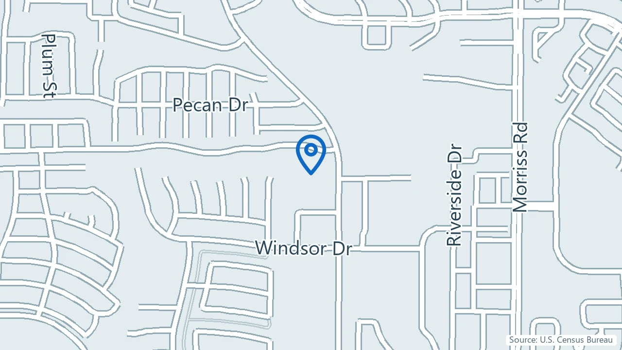 Map showing North Pointe Psychiatry in Flower Mound, Texas