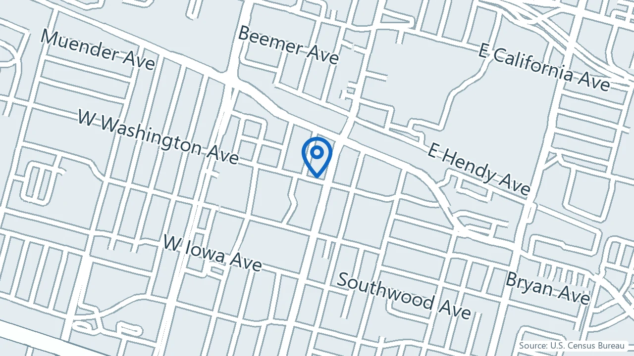 Map showing Sunnyvale Psychiatry in Sunnyvale, California