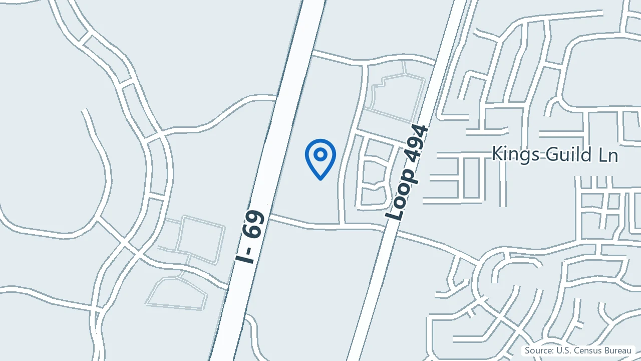 Map showing PsychPlus in Kingwood, Texas