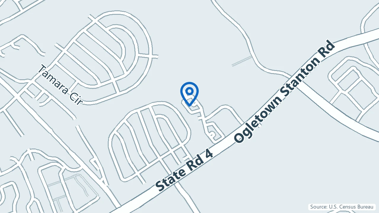 Map showing Brain Spa in Newark, Delaware
