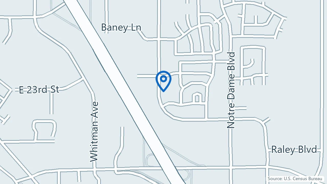 Map showing Advanced Psychiatry Associates in Chico, California