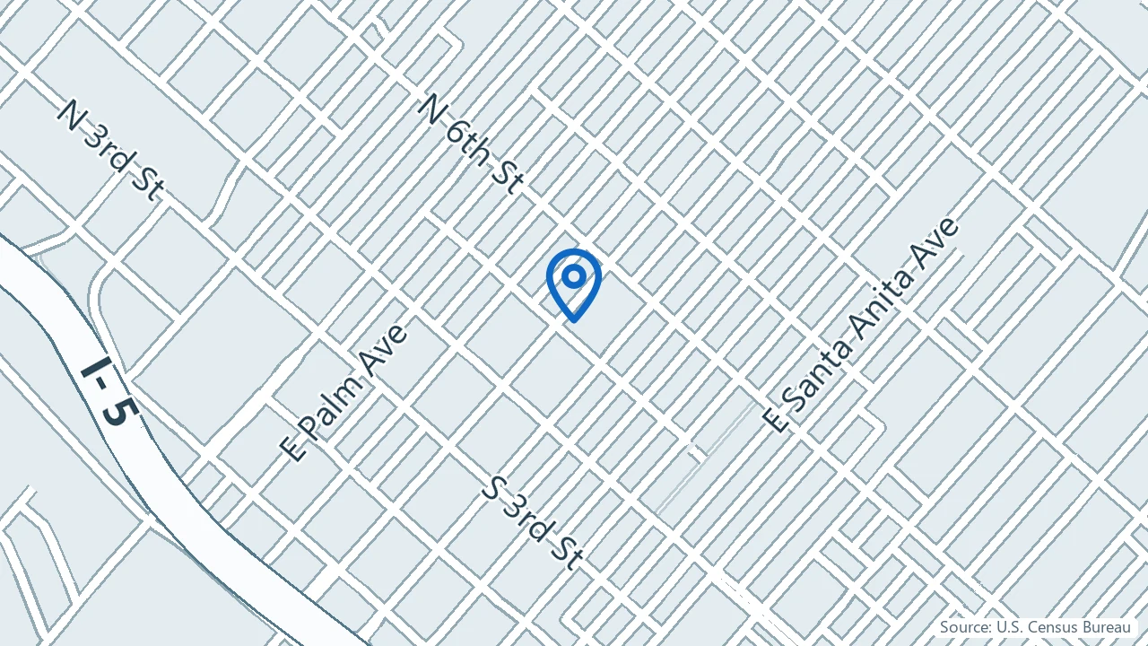 Map showing Foveo Healthcare in Burbank, California