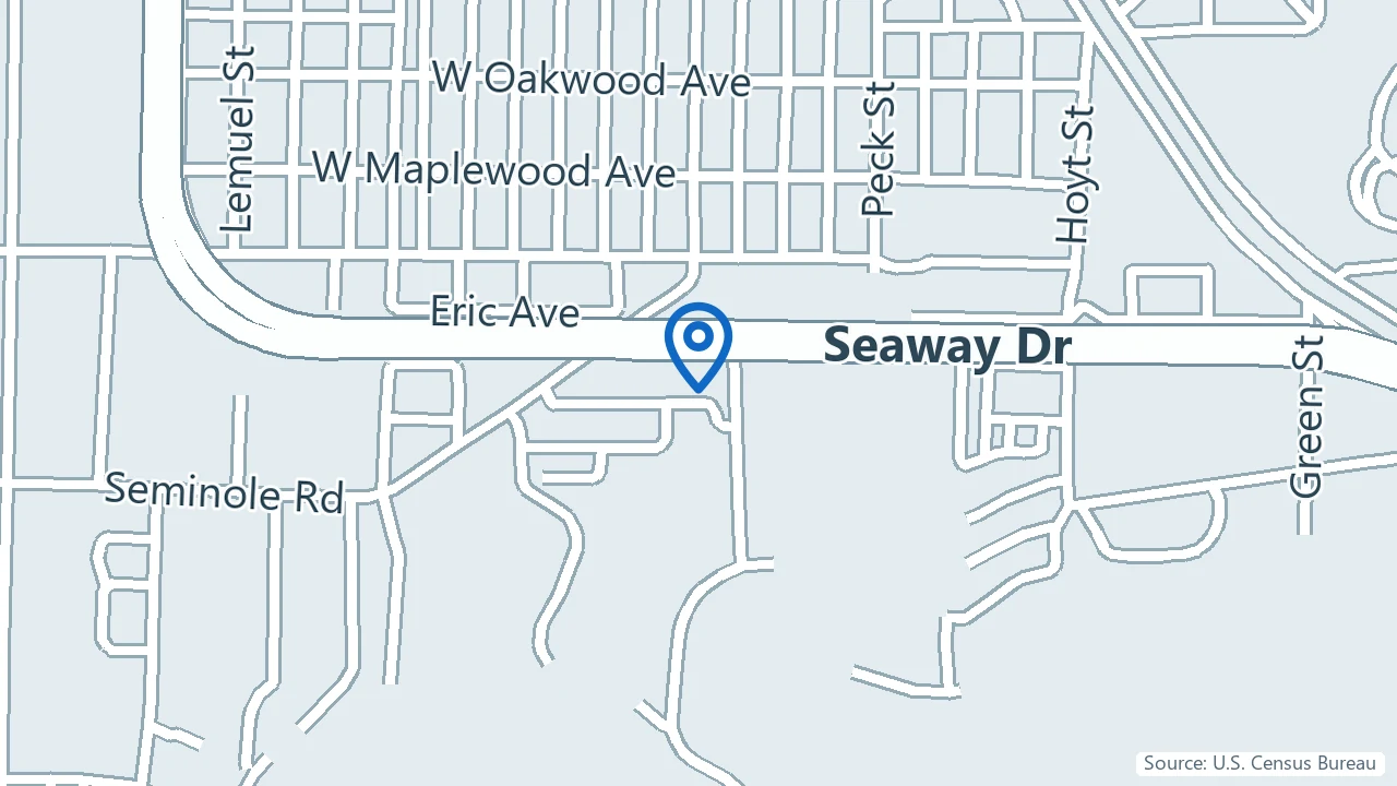 Map showing Harbour Towne Health PLLC in Norton Shores, Michigan