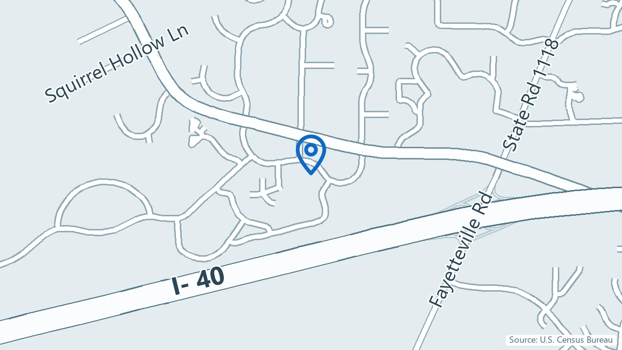 Map showing Pain and Wellness Solutions in Durham, North Carolina