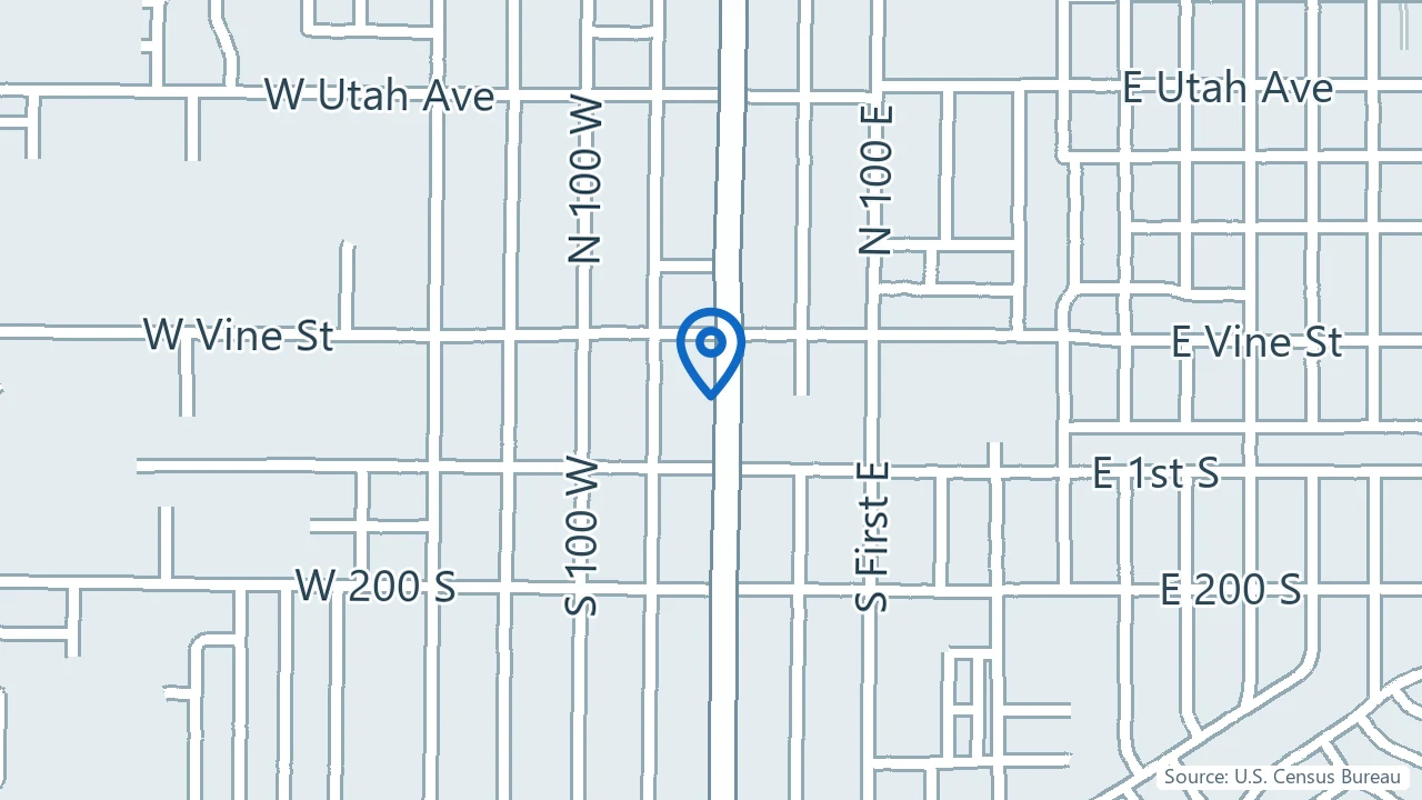 Map showing Oquirrh Mountain Psychiatry in Tooele, Utah