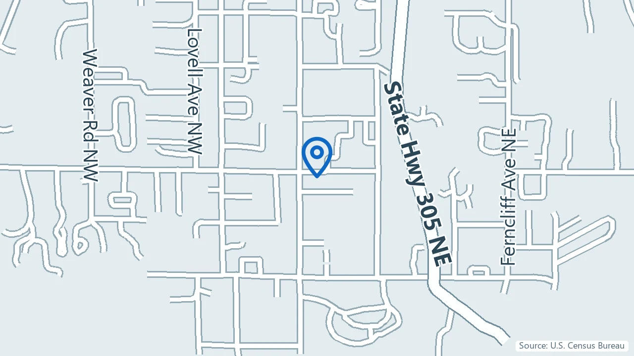 Map showing Deep Wellness in Bainbridge Island, Washington