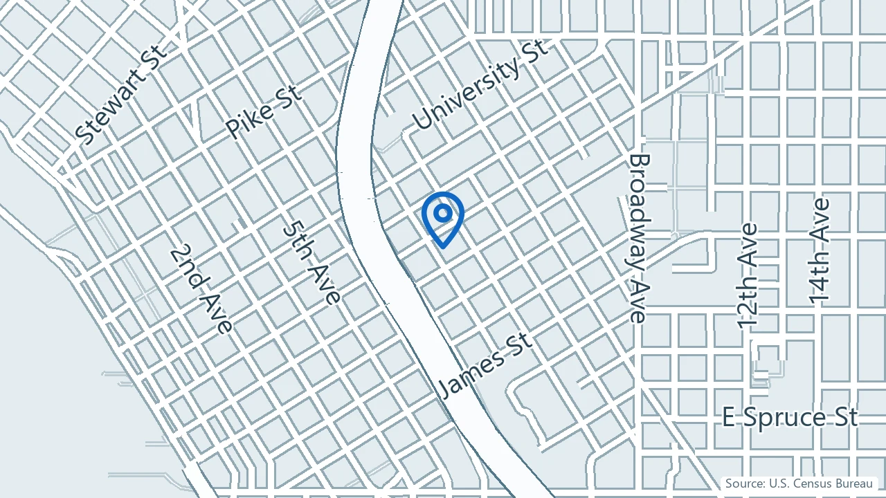 Map showing Seattle Neuropsychiatric Treatment Center in Seattle, Washington