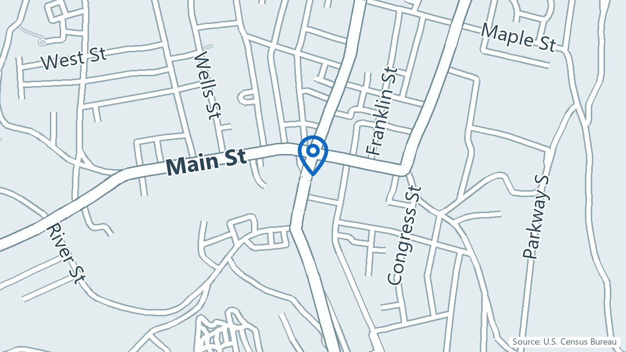 Map showing Sapience Therapy in Greenfield, Massachusetts