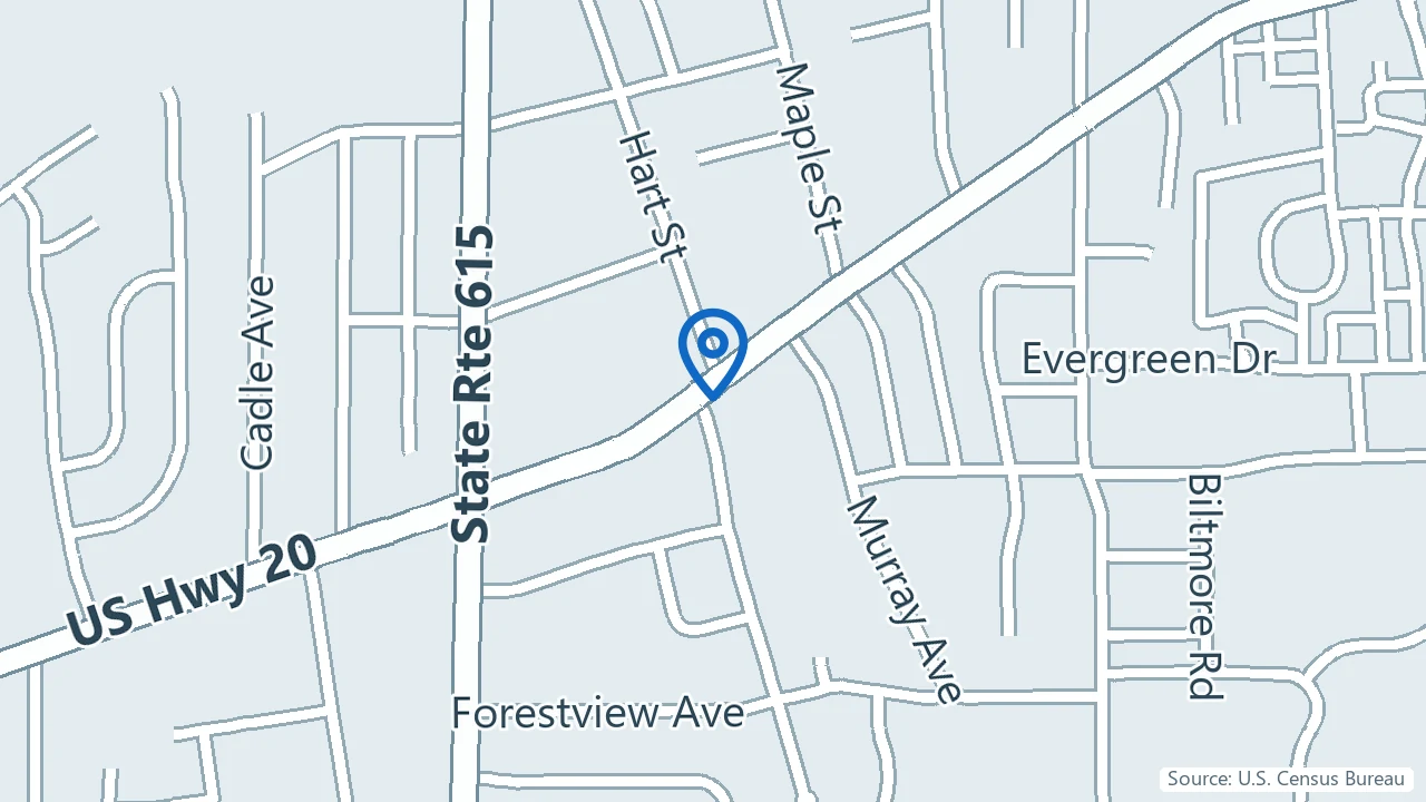 Map showing Charak Center for Health & Wellness in Mentor, Ohio
