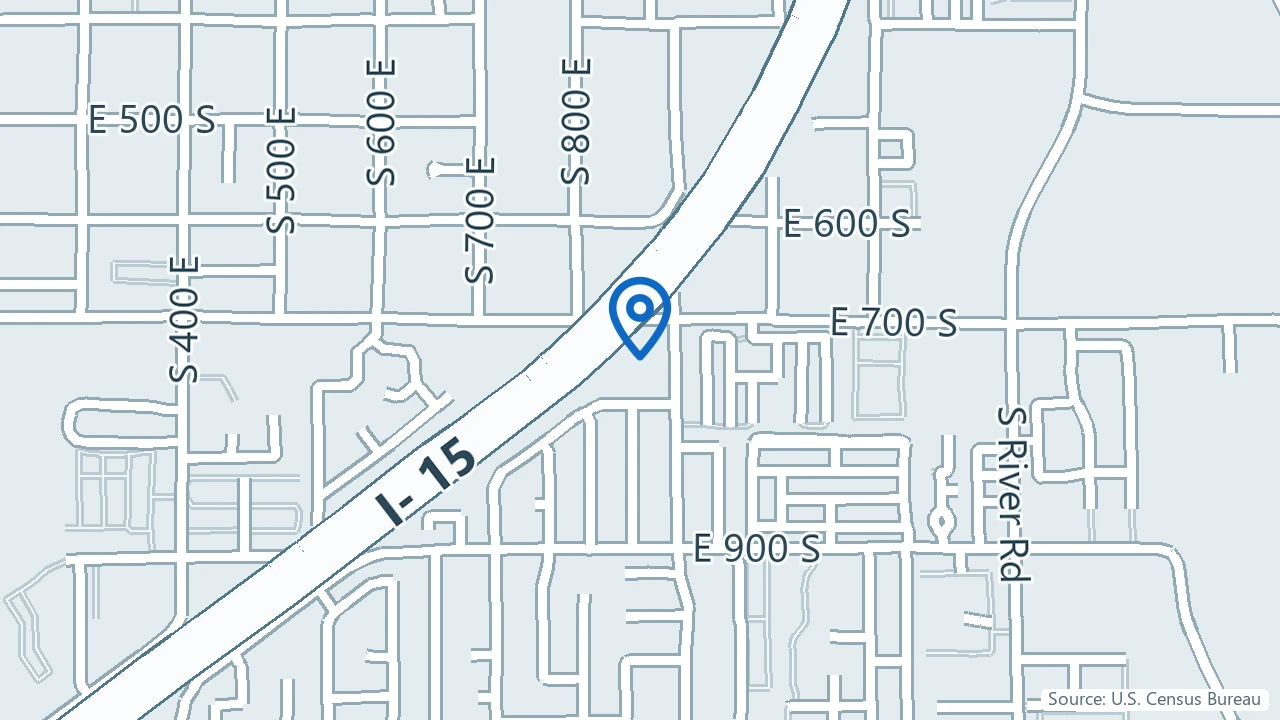 Map showing Balanced Minds Psych & Total Mind-Body Wellness in St. George, Utah