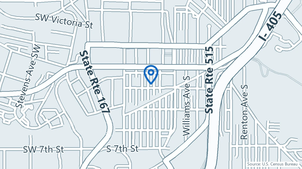 Map showing Divine Behavioral Health Services in Renton, Washington