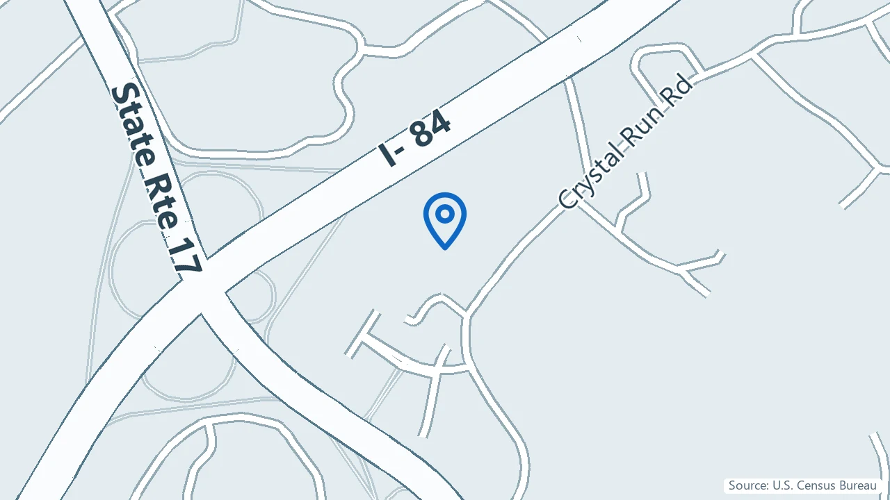 Map showing Clearwave Mental Health in Middletown, New York