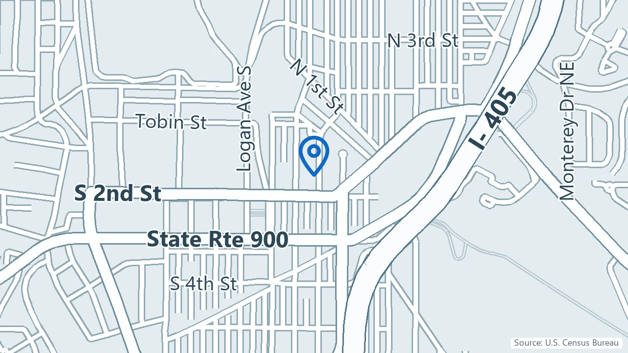 Map showing New Wave Medicine in Renton, Washington