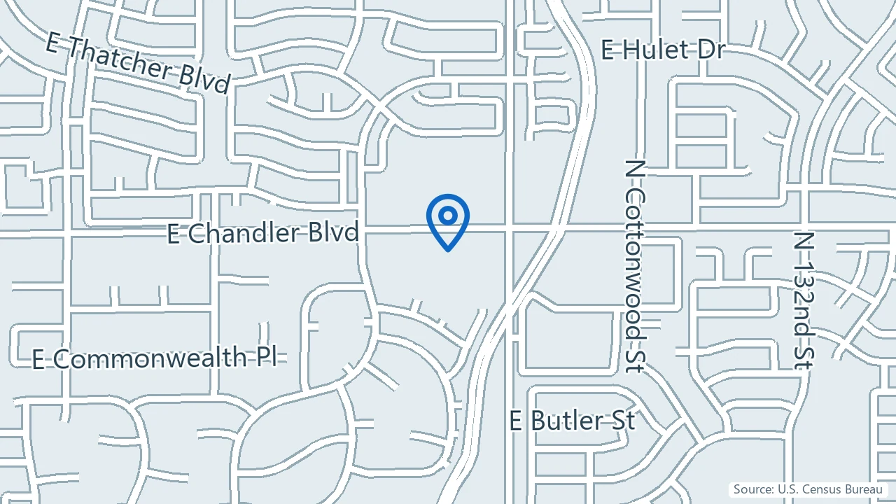 Map showing American Medical Associates in Chandler, Arizona