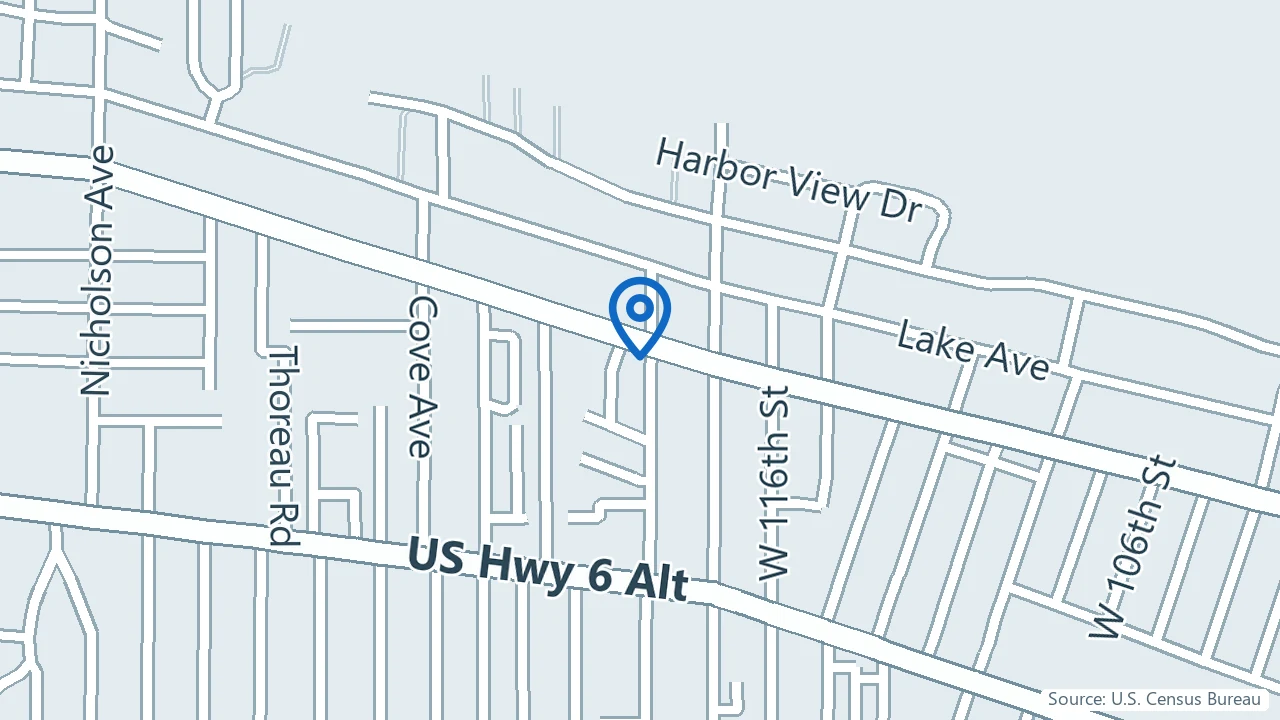 Map showing Hygge Psychiatry in Lakewood, Ohio