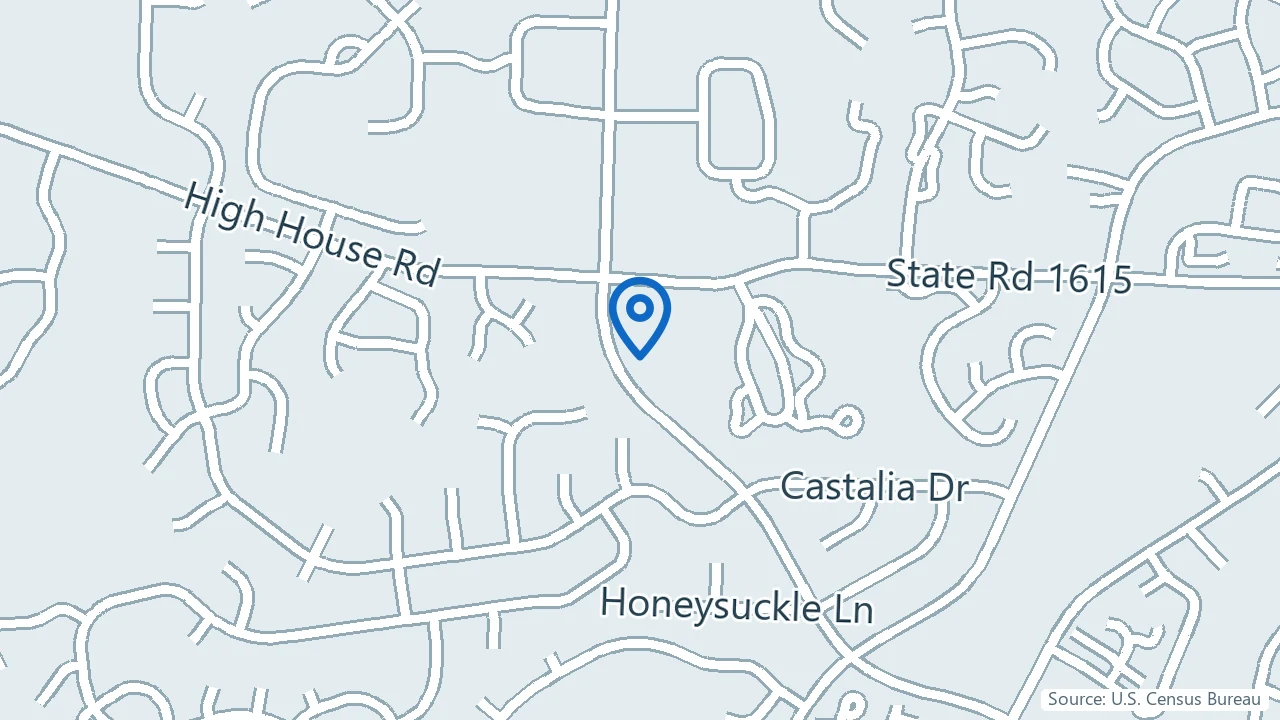 Map showing Swift Creek Mental Health Services in Cary, North Carolina