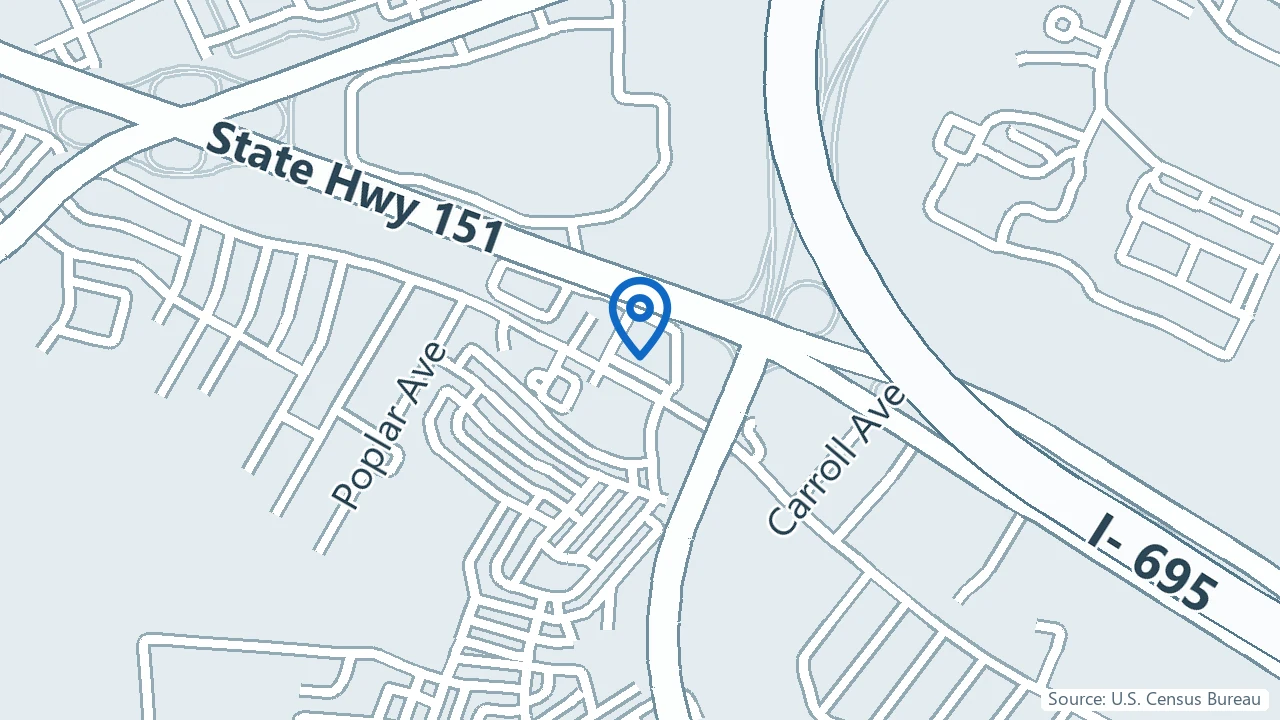 Map showing Holistic Health & Wellness LLC in Baltimore, Maryland