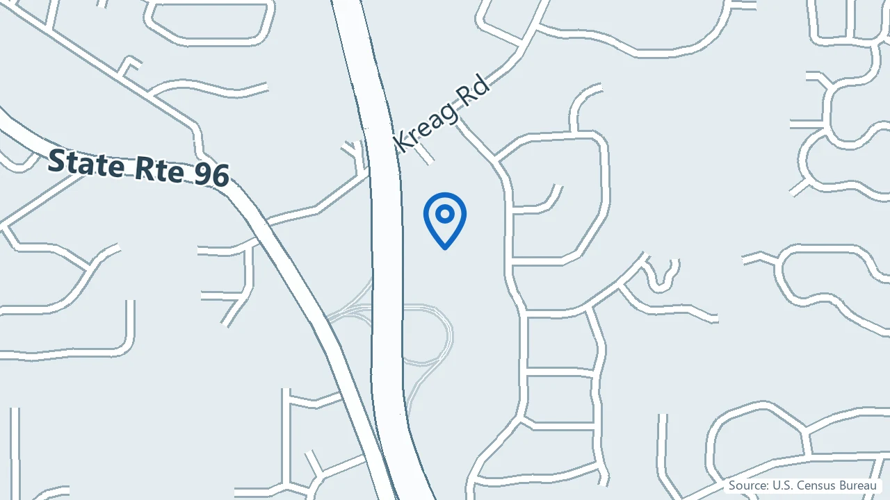 Map showing Upstate Pain Clinic in Pittsford, New York