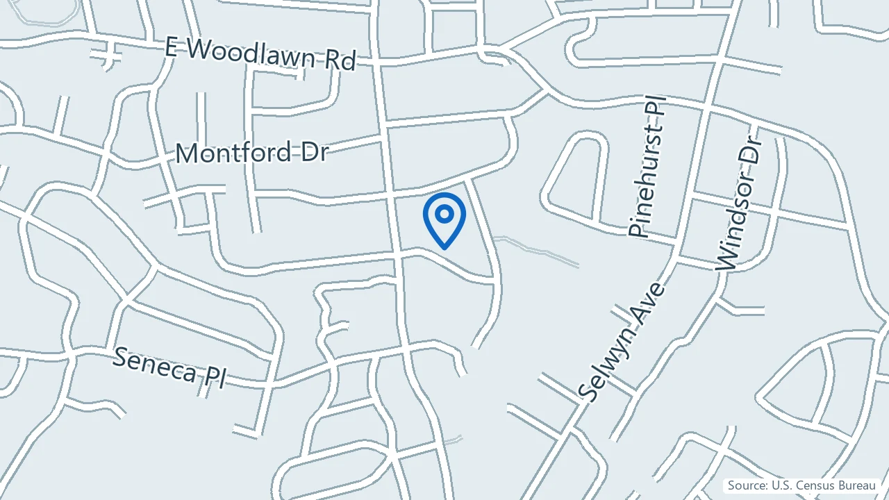 Map showing Three Strand Wellness in Charlotte, North Carolina