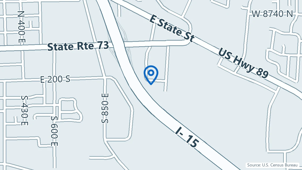 Map showing Lone Peak Psychiatry in Lehi, Utah
